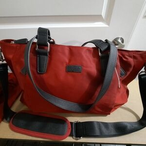 Ecco Red and Black Travel Bag